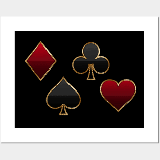 Set of Playing Cards Suits Posters and Art